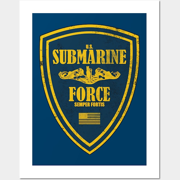 U.S. Submarine Force (distressed) Wall Art by TCP